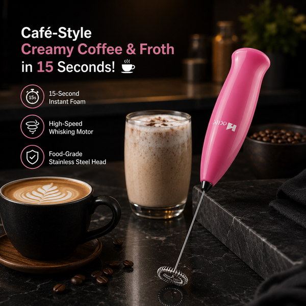 Electric Milk Frother for Coffee, Matcha, Chocolate