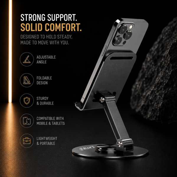 Adjustable Mobile Table Stand for Office & Home Use