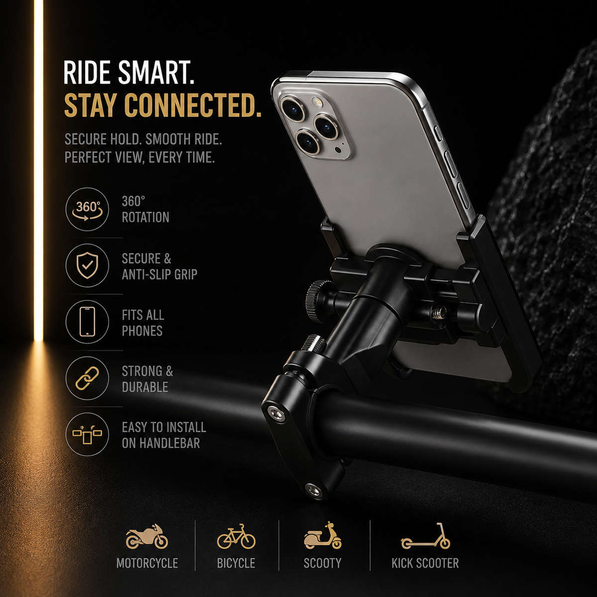 Mobile Phone Holder Black