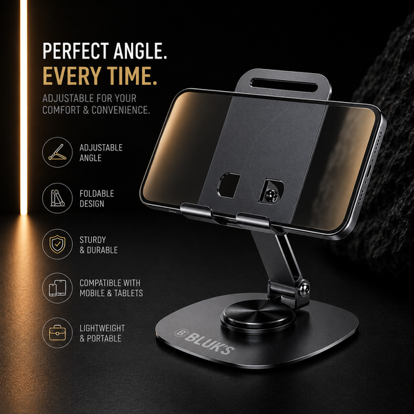 Adjustable Mobile Table Stand for Office & Home Use