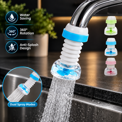 360-Degree Fan Faucet with Water Saving & BPA-Free