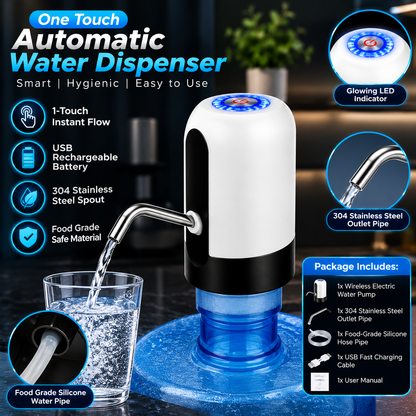 Electric Water Pump White Black ABS Stainless Steel